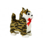 Interaktívna mačka - kráča, mňauká - hnedo-čierna